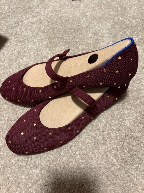 Rothy's Shoes - New - Rothy's The Square Mary Jane - Studded Syrah (Burgundy) 8.5